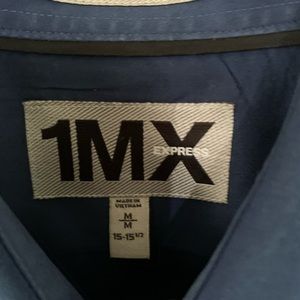 Express 1MX dress shirt navy blue Medium